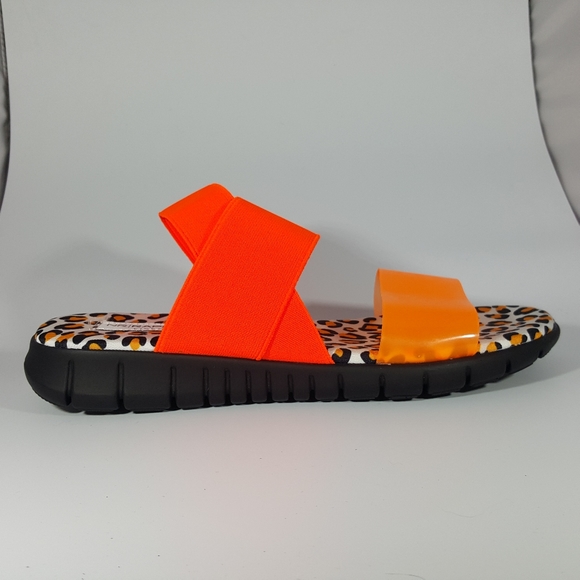 NR Rapisardi Orange Vinyl & Elastic Banded Sandal - Picture 1 of 4